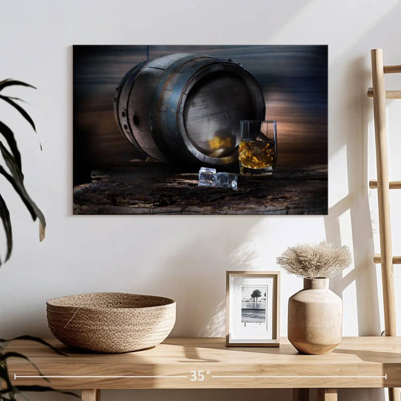 «Whiskey Barrel», reproduction sur toile, H 16 po x l 24 po x P 1,25 po
