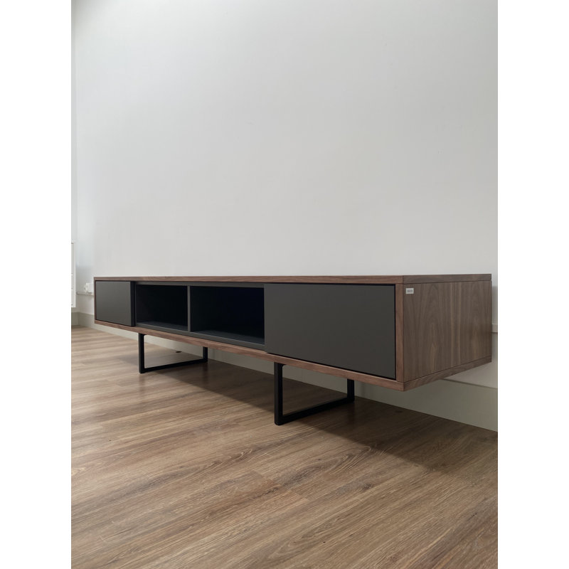 Largo Unfinished TV Stand for TVs up to 70", Natural/Grey