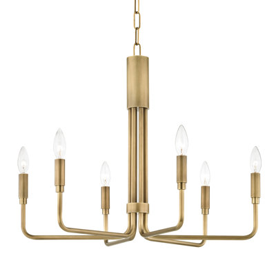 Lustre classique / traditionnel à 6 lumières de style bougie Brigitte