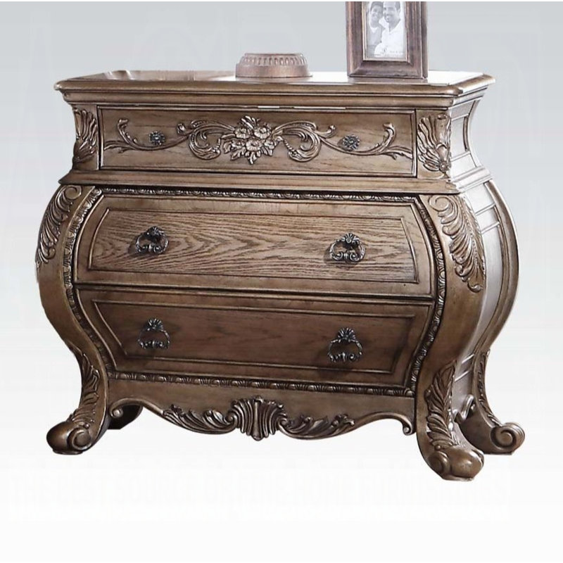 Ragenardus 3-Drawer Nightstand, Brown