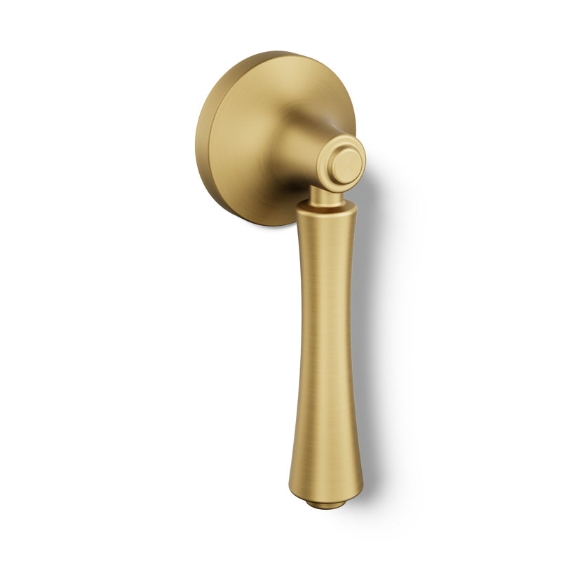 Corbelle Left-Hand Trip Lever, Vibrant Brushed Moderne Brass, Left Hand
