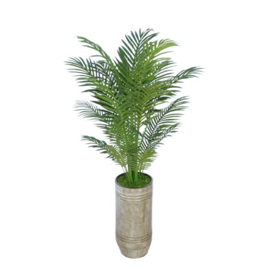 54" Faux Areca Palm Tree in Metal Planter