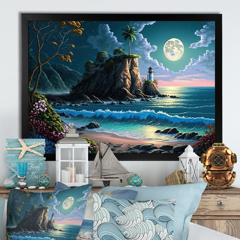 Coucher de soleil moderne en style I - reproduction sur toile, Cadre photo noir, H 12 po x l 20 po x P 1 po