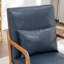 Fauteuil avec revêtement en bois et cuir-395610198