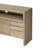 Sideboard 60" 3 Doors With 3-Drawers – Modern Solid Ash Veneer Mdf, Semi-Open Shelf And Center Semi-Circular Cutout In Back Panel, Large Storage Cabinet-414060018