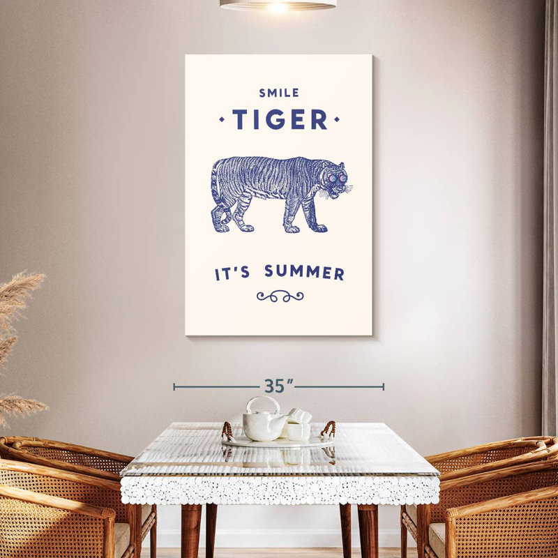 Brampt Smile Tiger It's Summer, 48" H x 32" W