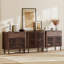 Buffet 94,5 "Mid-Century moderne avec tablettes réglables et 2 tiroirs-1644745168