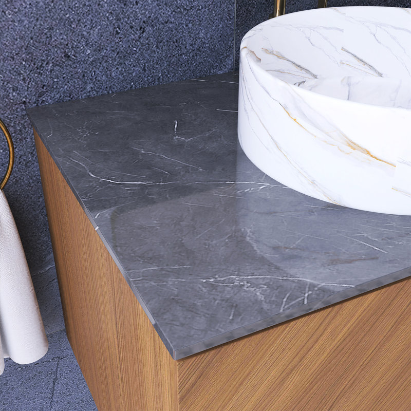 Meuble-lavabo flottant mural moderne de 60 po