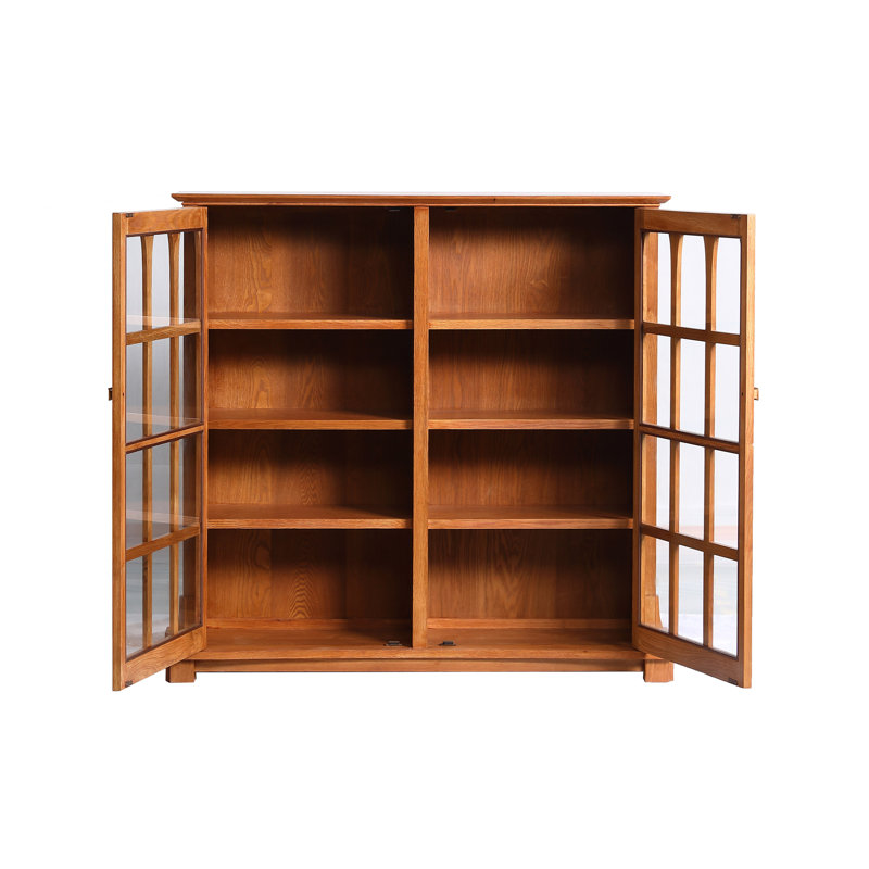 48" H x 51" W Solid Wood Standard Bookcase, Brown