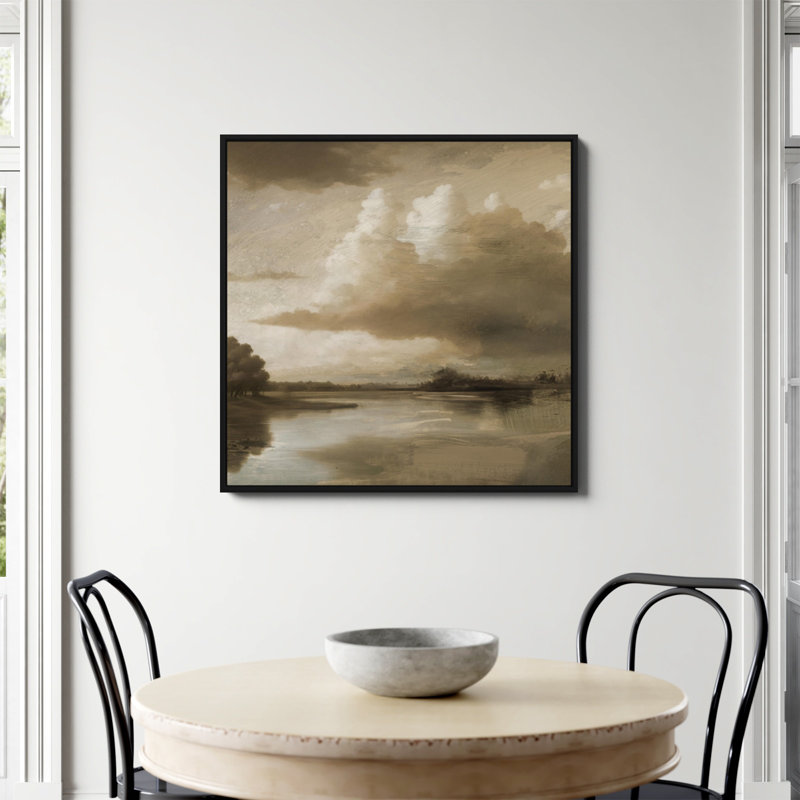 «Lake Park Print» par Dan Hobday, art, Non, H 36 po x l 36 po, Toile avec cadre flottant noir