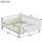 Low Profile Montessori Floor Bed with Safety Rails, Easy Climb Kids Platform Bed Frame with Removable Guardrail & Wood Slat Support, Twin/Full/Queen-1292489134-1292489135