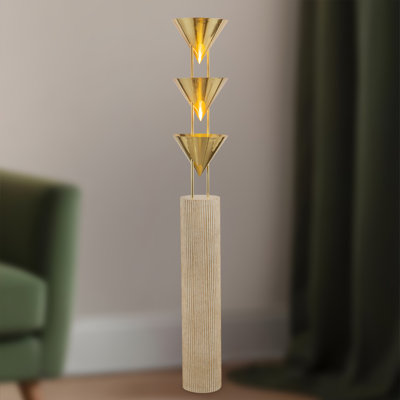 Versus 67-in Patina Brass Floor Lamp