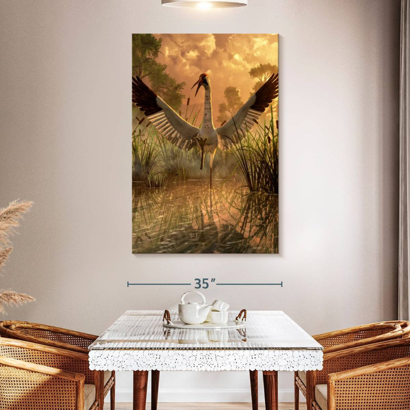 Brampt Sandhill Crane, 51" H x 34" W