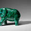 Genuine Polished Malachite Elephant Carving (4.3 lbs)-1469168405