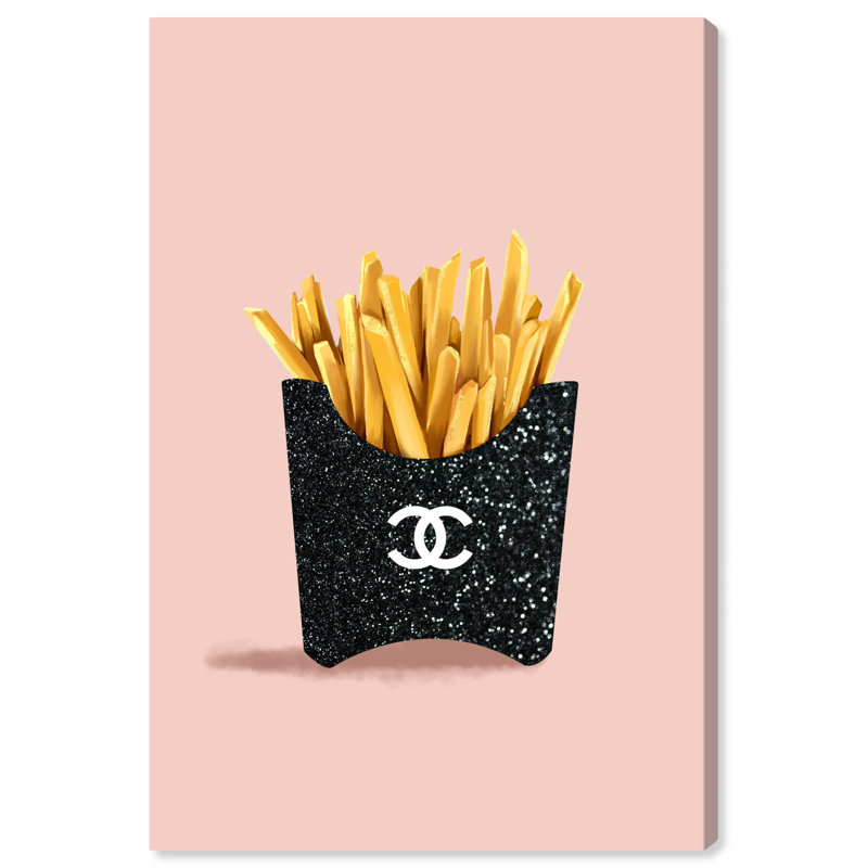 " French Fries Blush ", Wrapped Canvas, 36" H x 24" W x 1.5" D