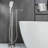 Single Handle Floor Mounted Freestanding Tub Filler Faucet with Handshower-98754229