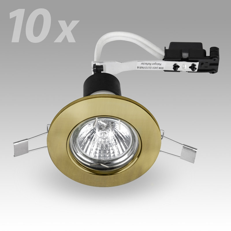 Acker 8.7cm Recessed Lighting Kit, Antique Brass