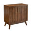 Buffet Mid-Century moderne en noyer cannelé - Tablettes réglables et pieds en bois massif pour le salon, le vestibule, le couloir et la salle à manger