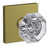 Alexandria Non-Turning Glass Knob with Collins Trim