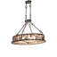 36" Long Winter Pine Oblong Inverted Pendant