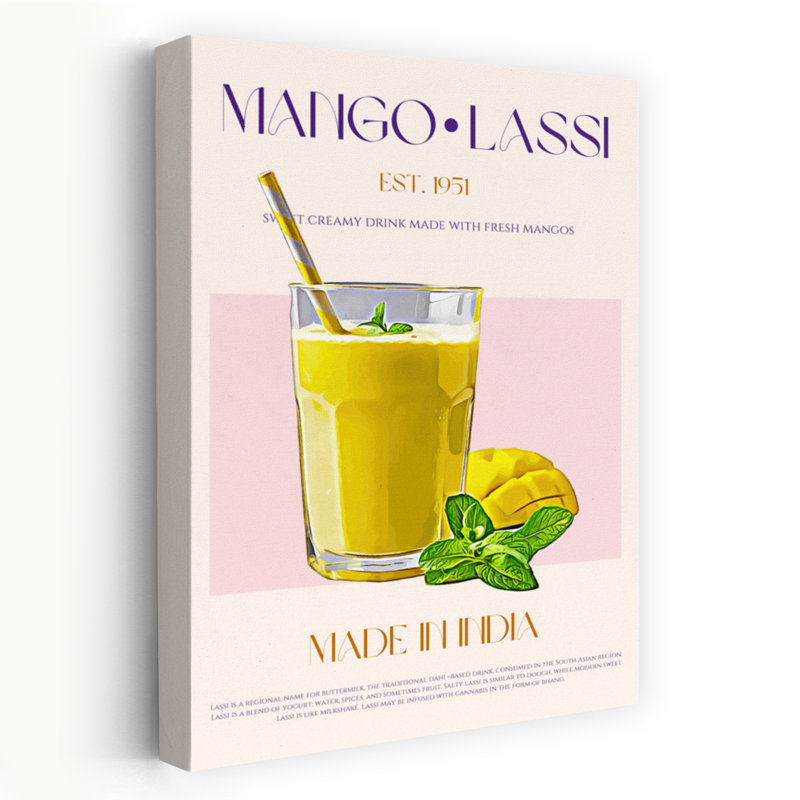 Art mural rafraîchissant «Mango Lassi», H 18 po x l 12 po