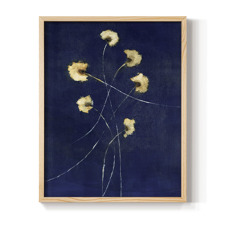 Indigo 1, reproduction encadrée - bois massif, Naturel, H 11 po x l 9 po