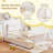 Twin Size Bed Frame With 2 Storage Drawers Wood Platform Bed With Headboard-877316-15733432