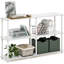 Support de rangement et de présentation à 3 niveaux, bois composite durable avec tubes en PVC, conception à bords arrondis