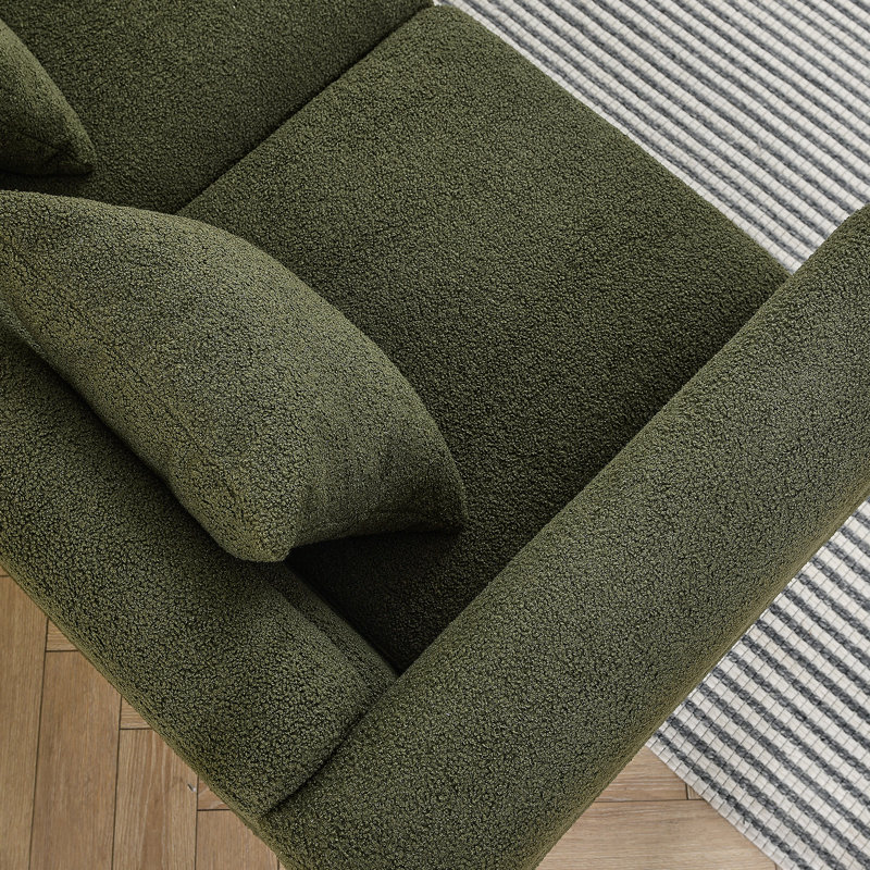 Canapé modulaire surdimensionné de 60 pouces à 2 places, canapé modulaire en tissu Comfort, Vert