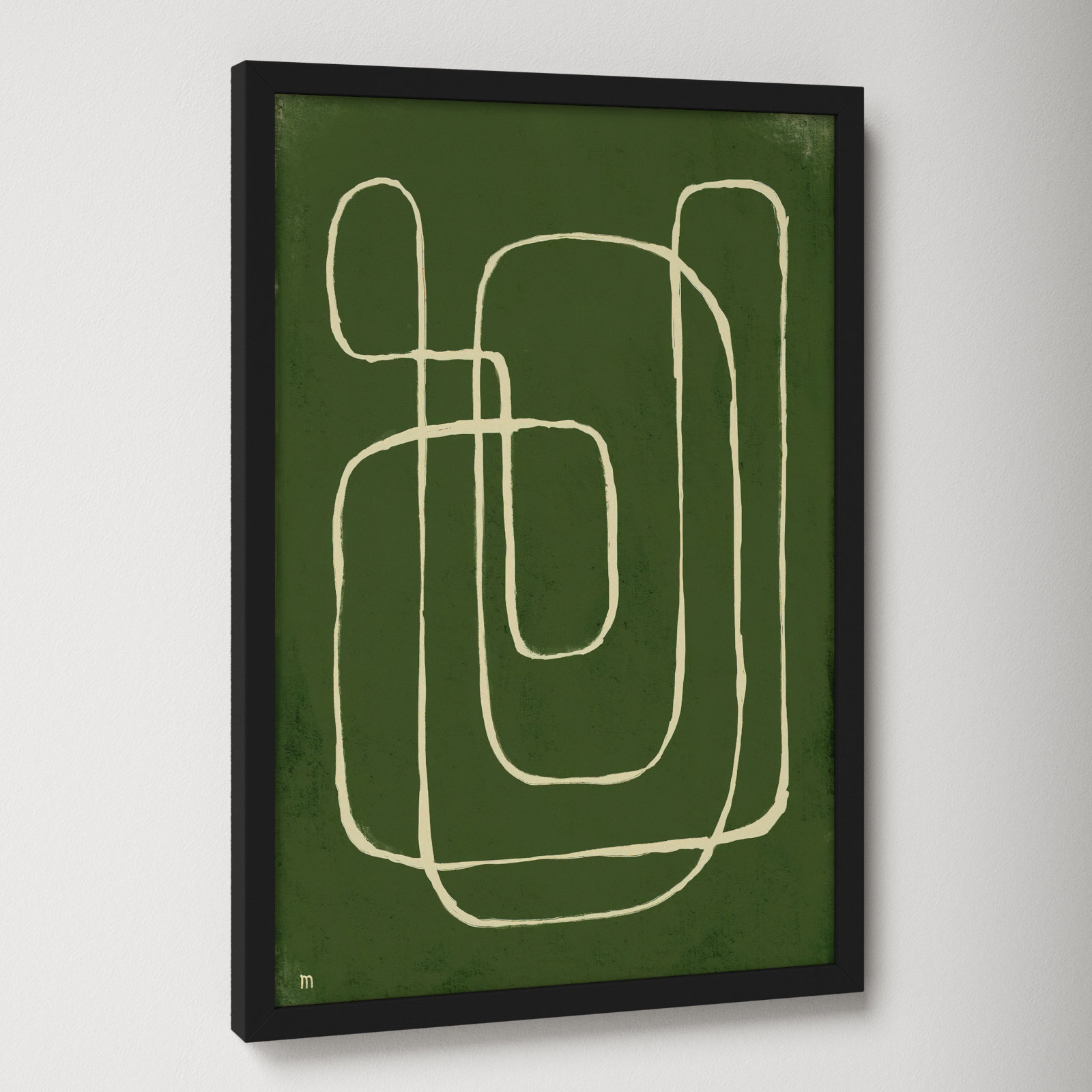 Line Works 2 by StudioM, Black Framed Paper, 20" H x 14" W x 1.25" D