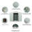 8Ft X 4Ft Outdoor Metal Storage Shed With Metal Foundation White-119307087-119307088
