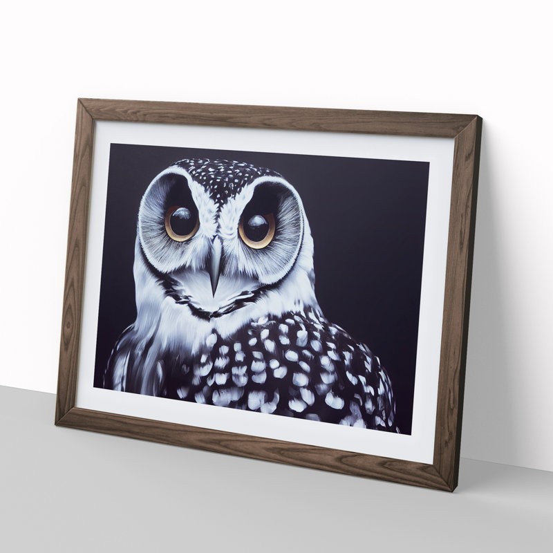 An Enigmatic Owl - Framed Print, Walnut, 34cm H x 46cm W x 2cm D