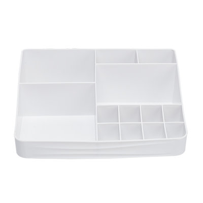 Caressa Plastic 13 Compartment Makeup Organiser