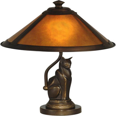 Ginger Mica Accent Lamp, Antique Bronze 17.00X10.00X10.00