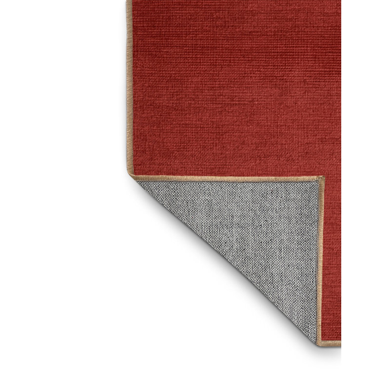 Machine Washable Solid Brown Area Rug, Square 3'
