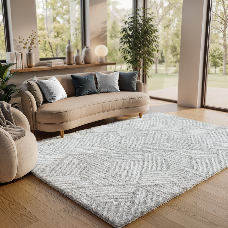 Amneris Cream/Light Grey Rug, Rectangle 160 x 213 cm