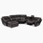 Canapé modulaire inclinable moderne et contemporain en similicuir de 108 po avec 3 fauteuils inclinables, console de rangement et ressorts ensachés Chalbi-1956824084-1956824083