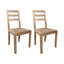 Alto 45cm H Solid Wood Ladder Back Side Chair in Beige