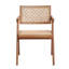 Deux fauteuils décontractés de style Mid-Century, finition naturelle, accoudoirs confortables, l 20 po x P 22 po, H 31 po