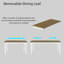 Ensemble de maison de campagne extensible 7 pièces 60 à 78 po - Feuille amovible de 18 po, plateau en placage de chêne, 6 chaises rembourrées beiges, table de 350 lb / sièges de 250 lb-2075333112
