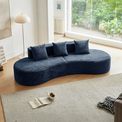 Modern Curved Sectional Sofa, 5 - Seater Couch For Comfortable And Stylish Living Room, Apartment, And Home Decor With Easy Assembly