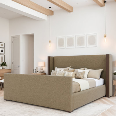 Irenne Luxe Footboard Low Upholstered Bed