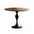 Nut-brown Round Solid Wood Dining Table-Negotiation table-985613914