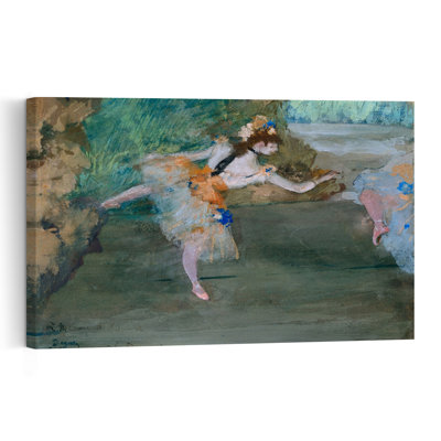 Danseuse sur scène, vers 1877, estampe d'art mural contemporain abstraite impressionniste