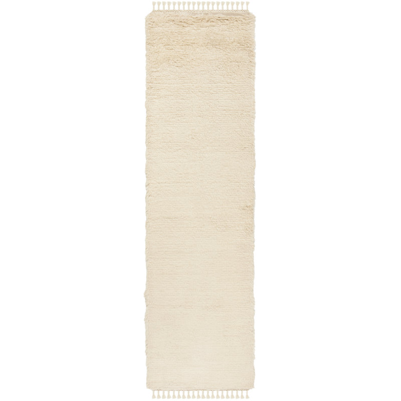 Janke Solid Colour Wool Hand Woven Area Rug, Runner 69 x 244 cm