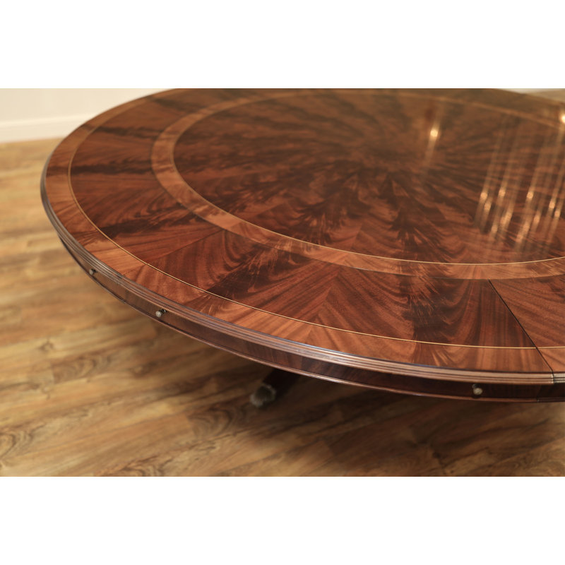 Round Mahogany Wood Dining Table