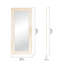 Suna 35 in. x 79 in. Natural Stone Marble Rectangular Framed Mirror