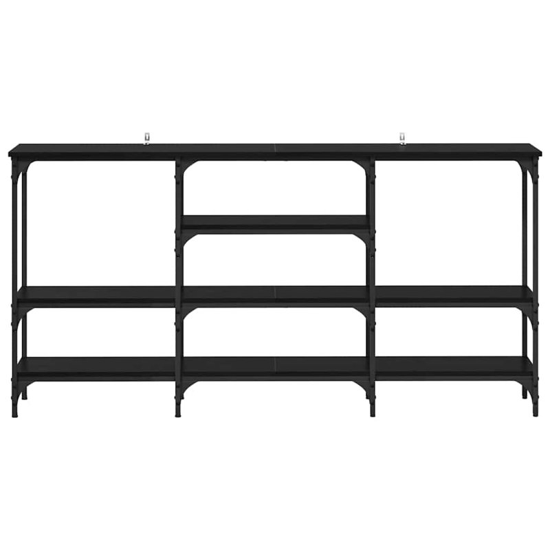 Console Table 160 X 29 X 80 Cm Engineered Wood, Black Oak