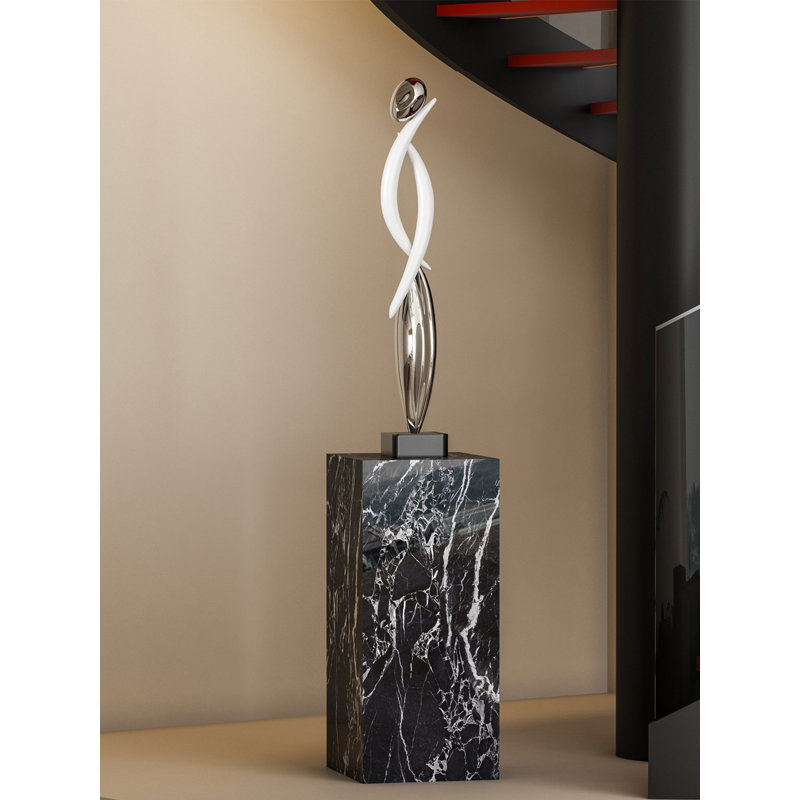 Sculpture luxueuse de style abstrait en résine
