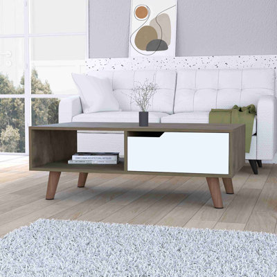 Et table de salon rectangulaire 1 tiroir et 1 tablette